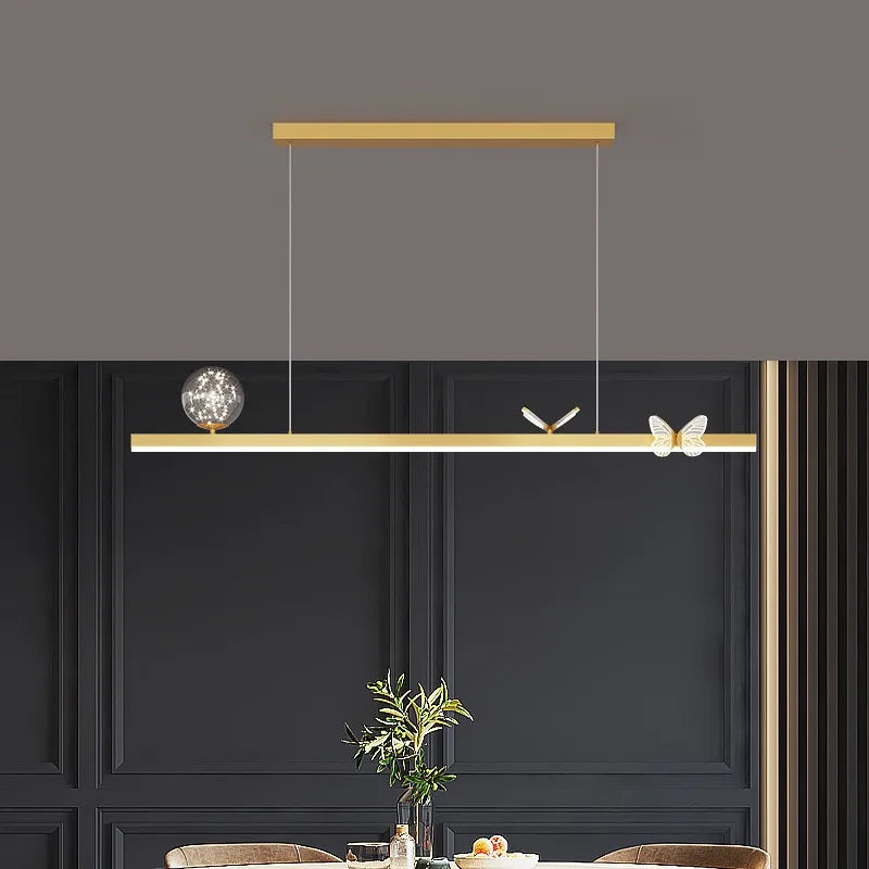 Afralia™ Butterfly Chandelier Pendant Lamp for Dining Room, Study, Bar, and Office
