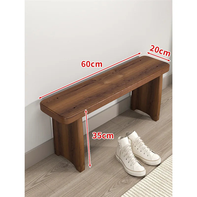 Afralia™ Wooden Shoe Changing Stool- Multifunctional Rectangular Storage Bench