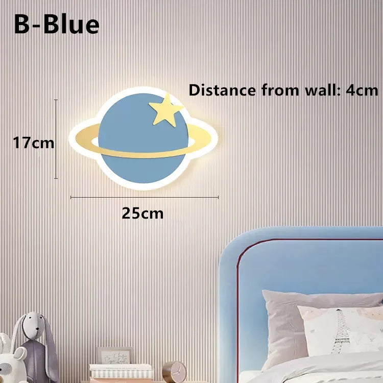 Afralia™ Kids Cloud Crown Wall Lamp - Nordic Style Bedroom Bedside Light