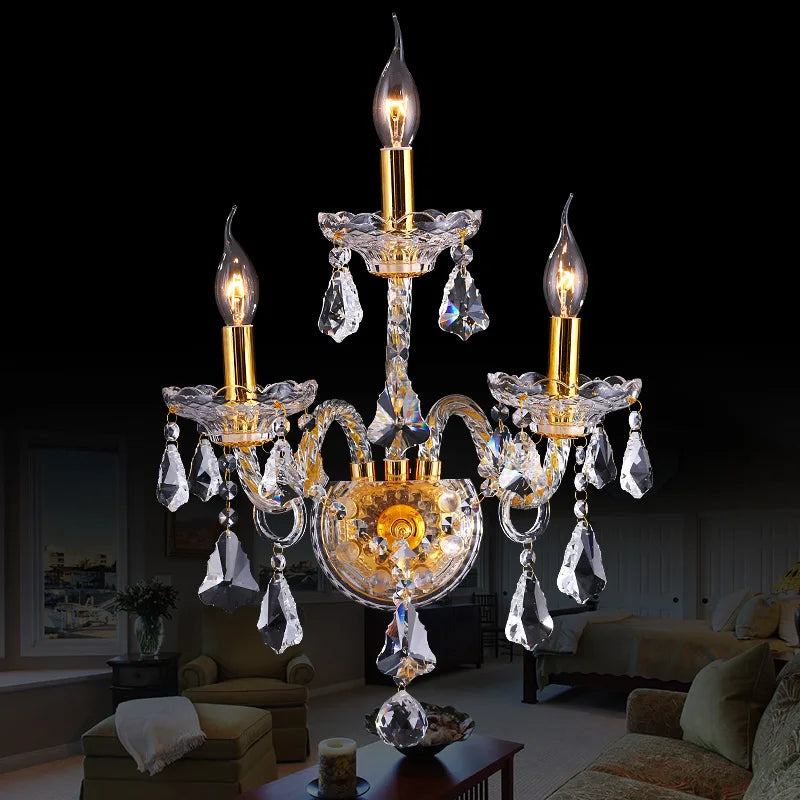 Afralia™ Crystal Luxury Bedroom Wall Lamp Lighting Fixture