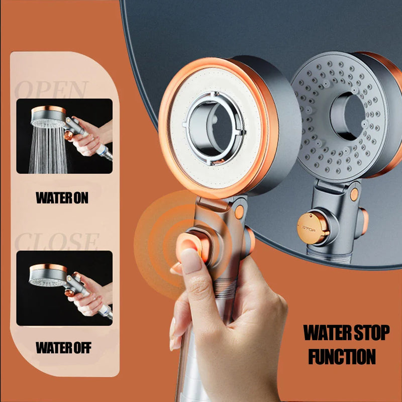 Afralia™ Triple Jet Water Saving Showerhead with Filtration Technology