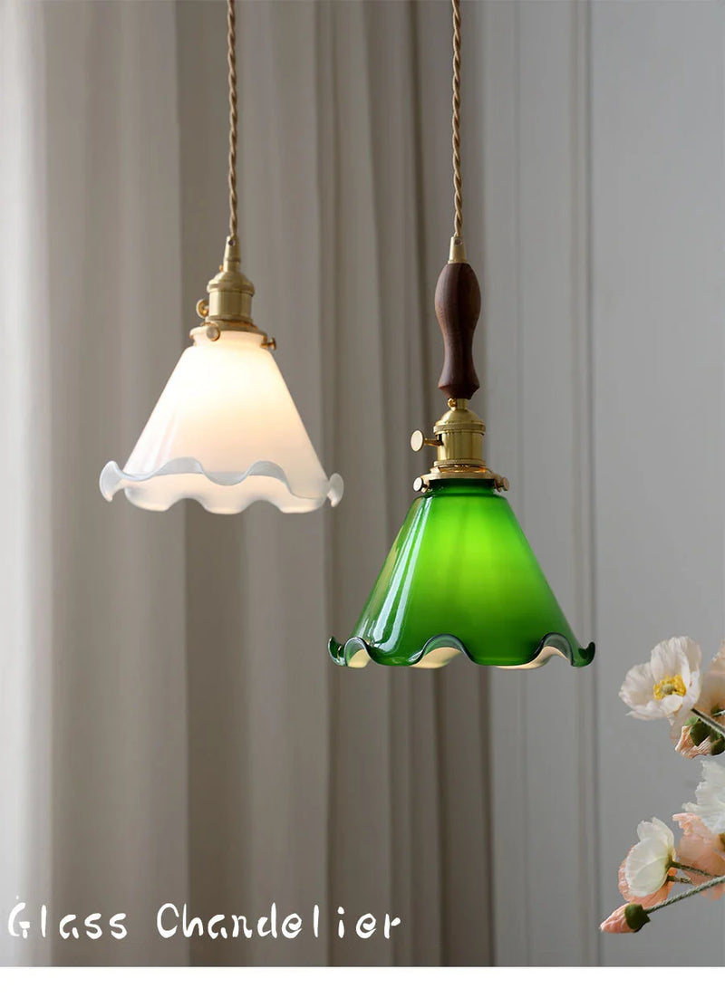 Afralia™ Scandinavian Brass Chandelier: Modern Luxury Glass Hanging Lamp for Dining Table & Bedside