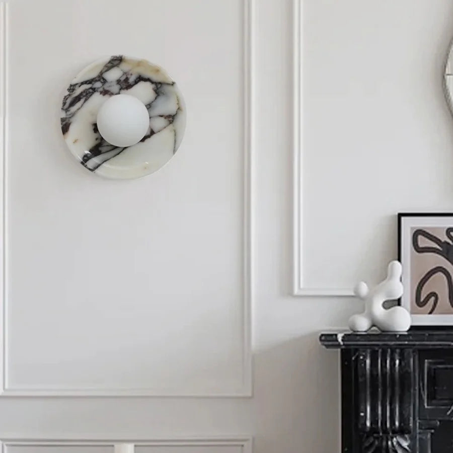 Afralia™ Vintage LED Glass Ball Wall Sconce for Bedroom and Bathroom