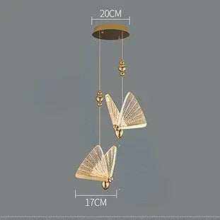 Afralia™ Butterfly LED Pendant Light for Bedroom and Living Room Decor