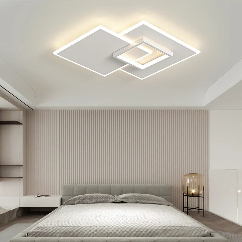 Afralia™ White Luster LED Chandeliers for Modern Indoor Lighting