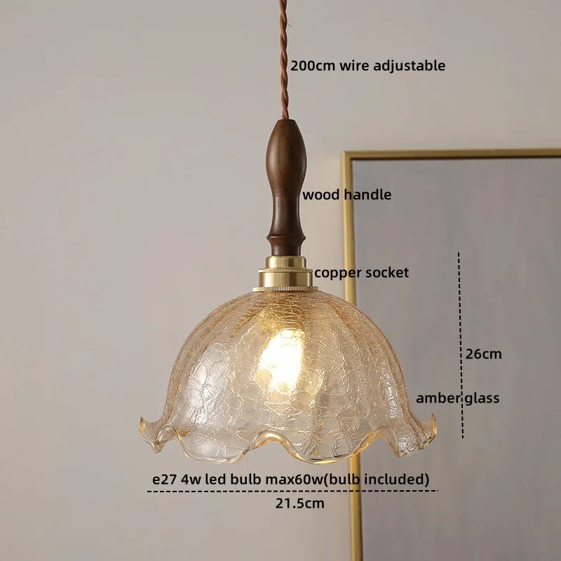Afralia™ White Glass LED Hanging Light: Copper Nordic Pendant Lamps for Home Decor