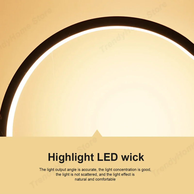 Afralia™ LED Circular Ring Table Lamp Dimmable Night Light