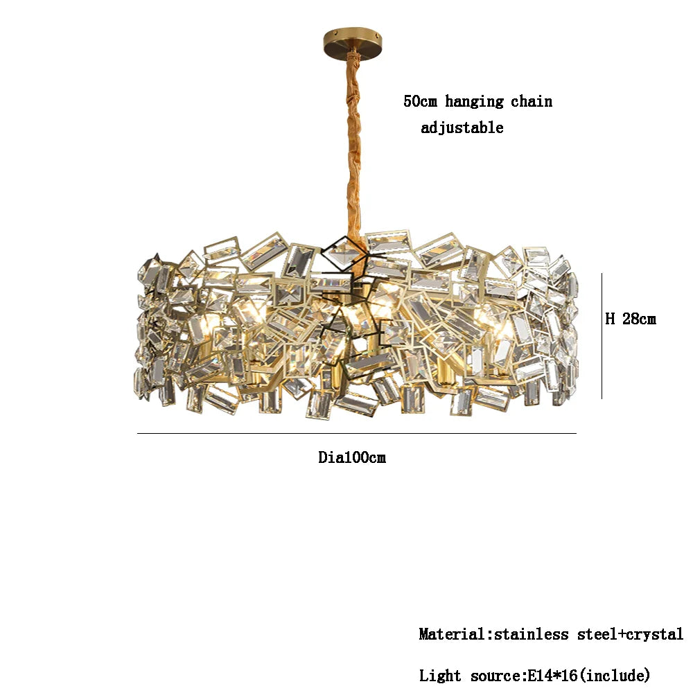 Afralia™ Crystal Chandelier: Modern Bedroom Lighting Fixture for Home Decoration