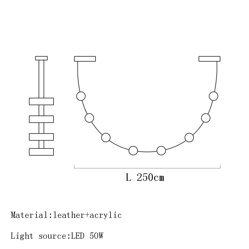 Afralia™ Black Leather Pendant Light for Dining Room Home Decor