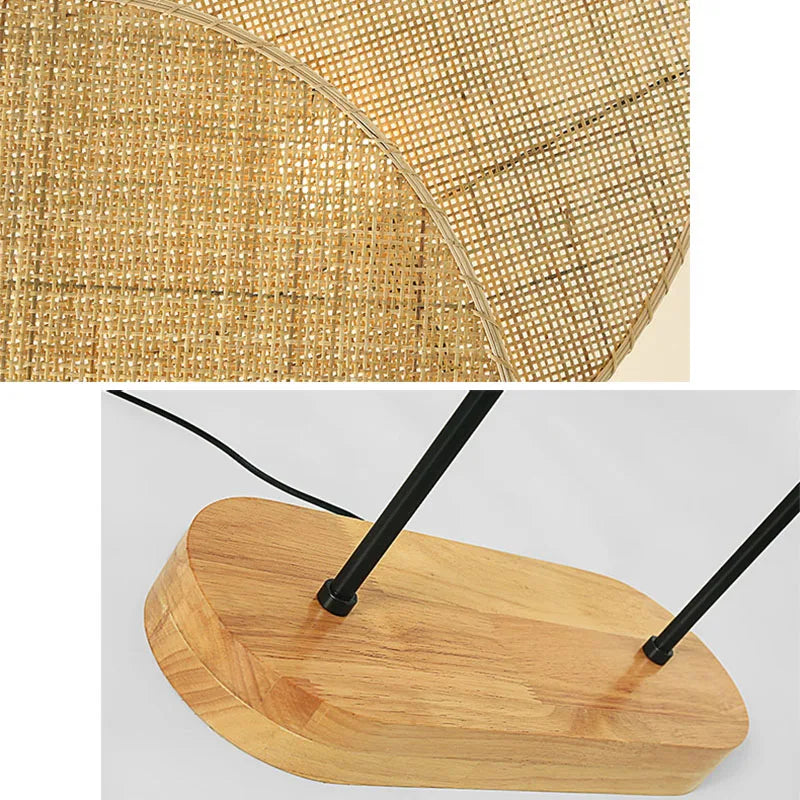 Afralia™ Rattan Weave Floor Lamp - Southeast Asian Style for Home and Office Lighting