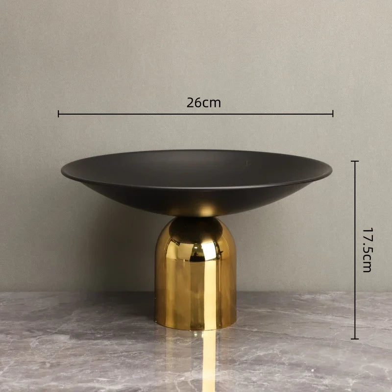 Afralia™ Metal Mushroom Golden Tray Desktop Storage Container – Tabletop Decor & Home Decoration