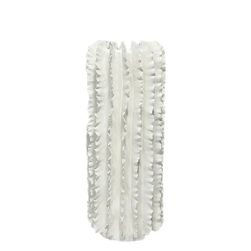 Afralia™ Hand-Stacked Pleated Ceramic Vase, Irregular Ripples, Home Decor Accessory