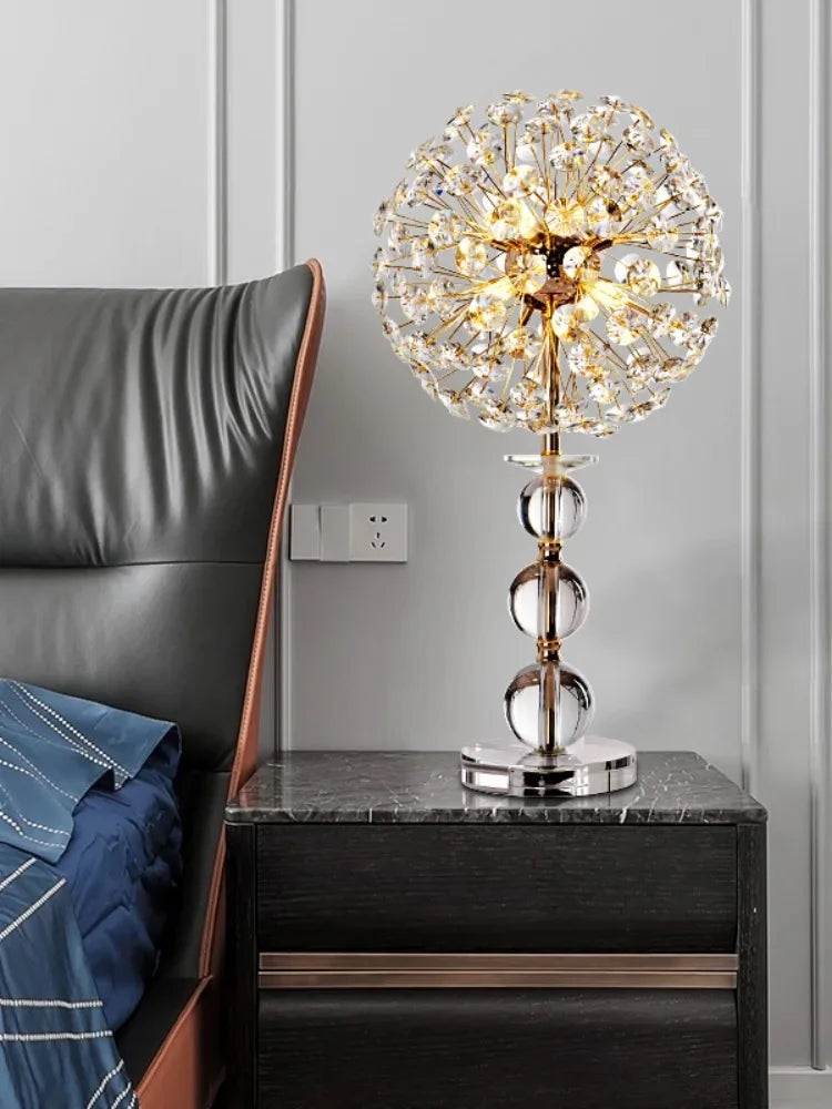 Afralia™ Sunflower Crystal Floor Lamp: Modern LED Standing Light for Bedroom & Living Room Decor