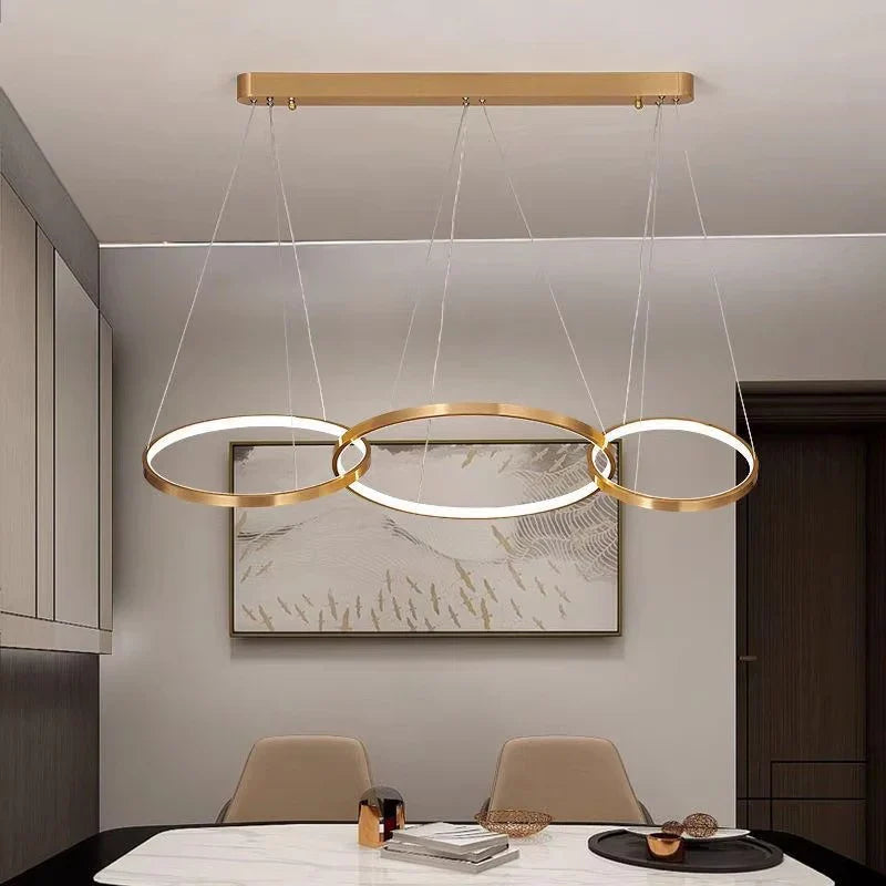 Afralia™ Modern Home Decor LED Pendant Light Chandeliers Indoor Lighting