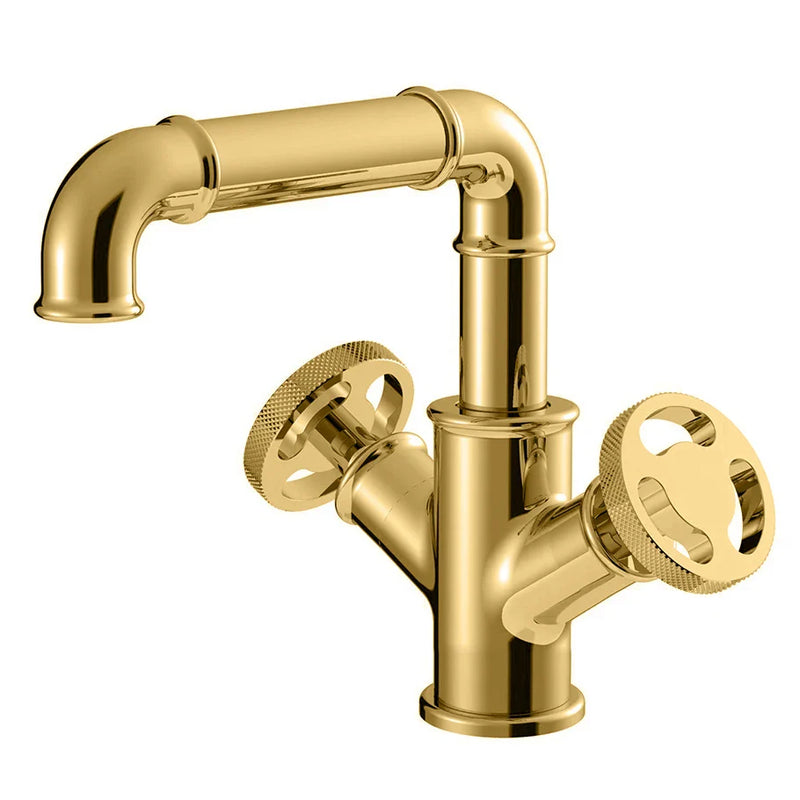 Afralia™ Black Brass Bathroom Faucets Dual Handle Water Mixer Tap