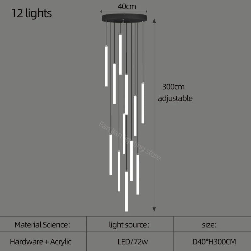 Afralia™ Luxury LED Ceiling Chandelier for Home, Hotel & Restaurant Lighting