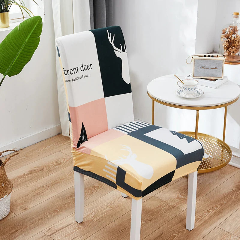 Afralia™ Stretch Print Chair Cover Slipcovers - Elastic Seat Case