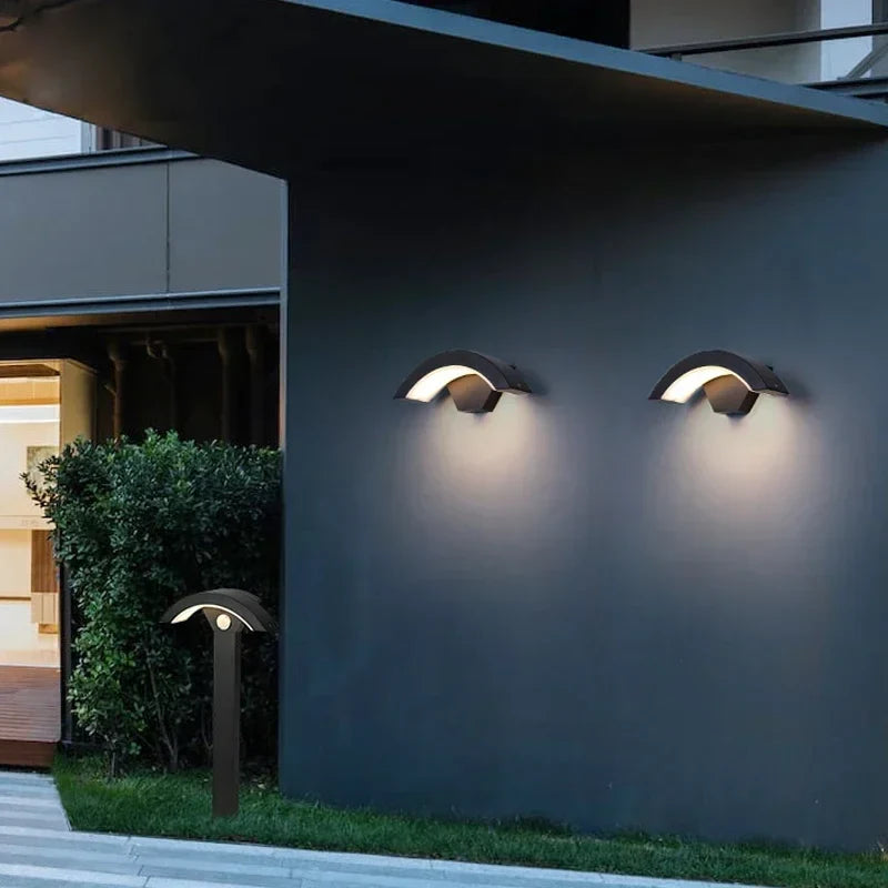 Afralia™ LED Waterproof Outdoor Wall Lights Sensor Lamp for Porch Garden Balcony
