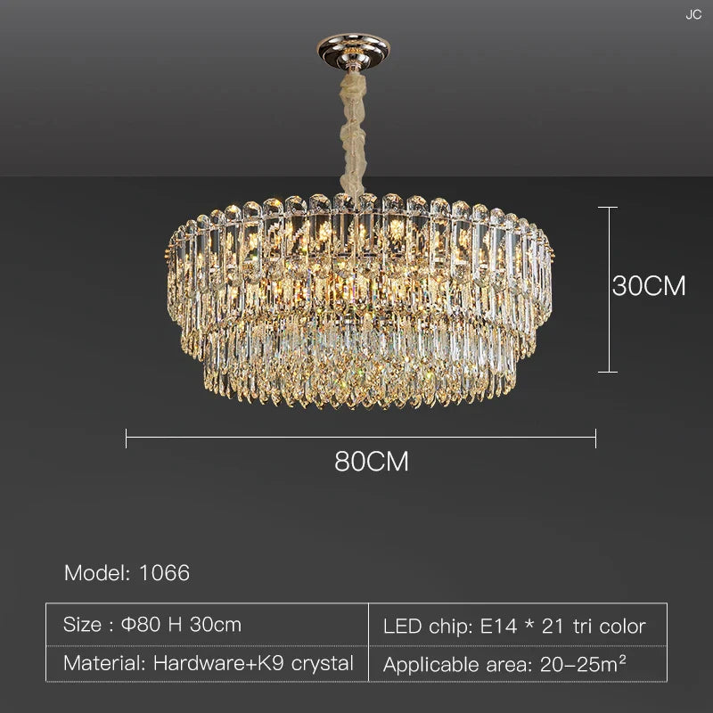 Afralia™ Crystal Chandelier: Postmodern High-End Light Luxury for Living & Dining Rooms