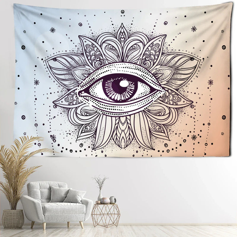 Afralia™ Orange Eye Tapestry Wall Hanging for Psychedelic Home Decor