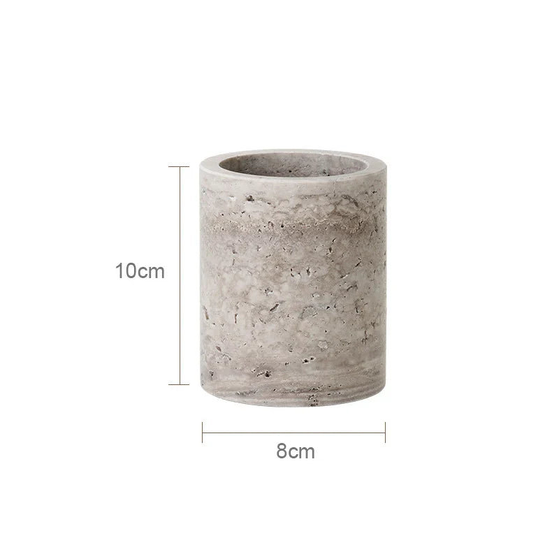 Afralia™ Natural Marble Bathroom Set with Soap Dispenser, Diffuser, & Holder Tray