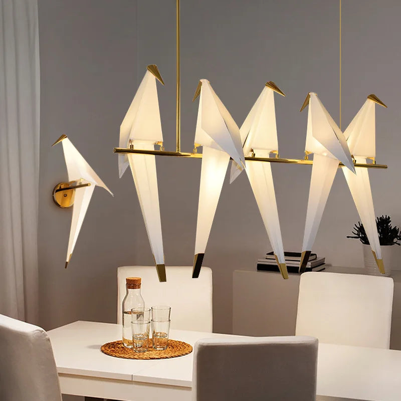 Afralia™ Bird Design LED Hanging Chandelier for Dining and Living Spaces