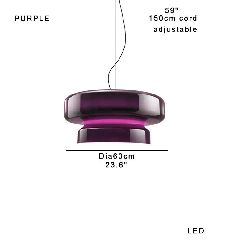 Afralia™ Red Glass Hanging Ceiling Lamp LED Pendant Light Fixture