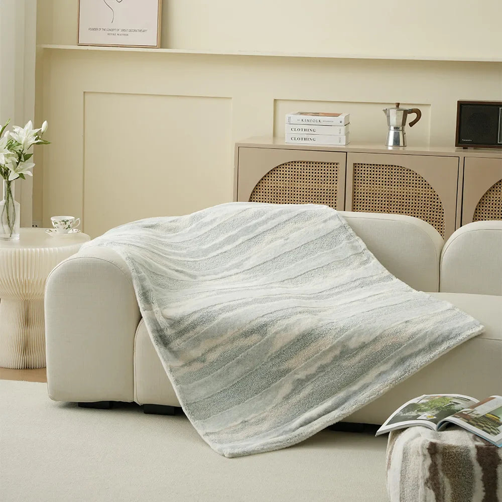 Afralia™ Arctic Velvet Faux Rabbit Throw Blanket | Cozy, Warm, & Luxurious Comfort Blanket