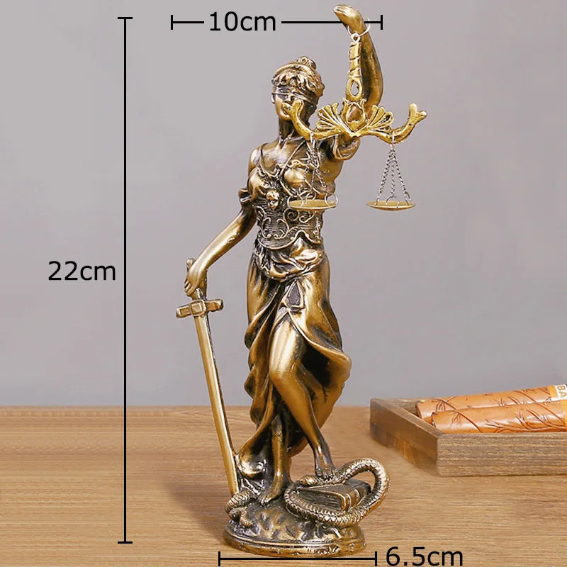 Afralia™ Justice Goddess Resin Sculpture - Room Aesthetic Decor