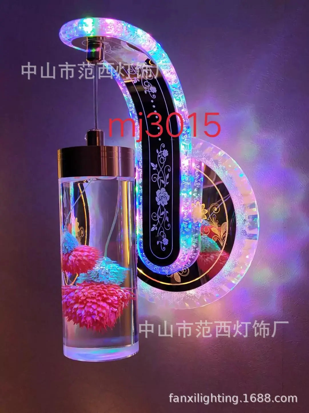 Afralia™ Colorful Pressed Flower Wall Sconce LED Lights