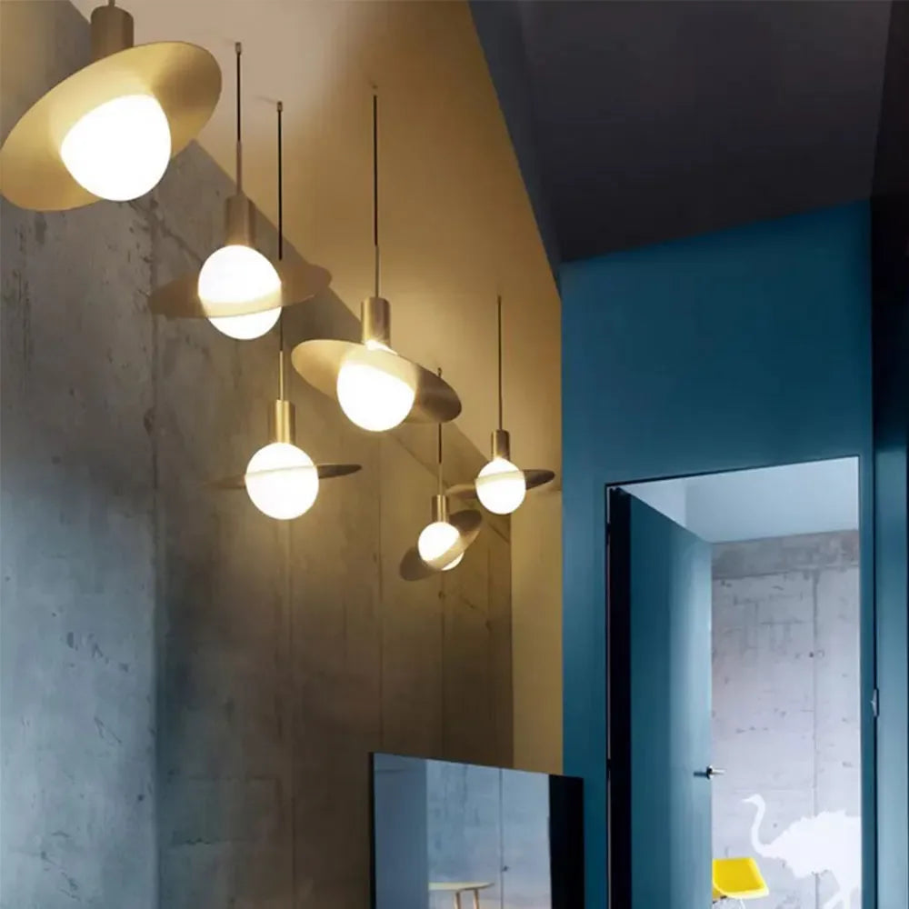 Afralia™ Glass Ball LED Pendant Light: Modern Moon Design for Stylish Home Decor