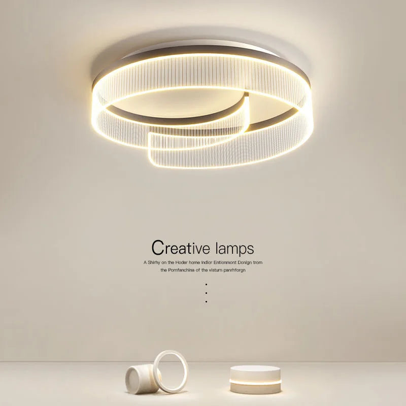 Afralia™ Modern Luxury LED Bedroom Ceiling Lamp