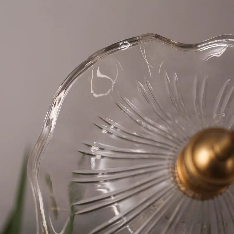 Afralia™ Lotus Leaf Glass LED Pendant Light - Japanese Style Loft Bar Living Dining Bedroom