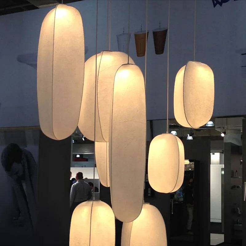 Afralia™ Silk Pendant Lights: Modern Wabi Sabi Design for Dining, Bedroom, Bar & Study