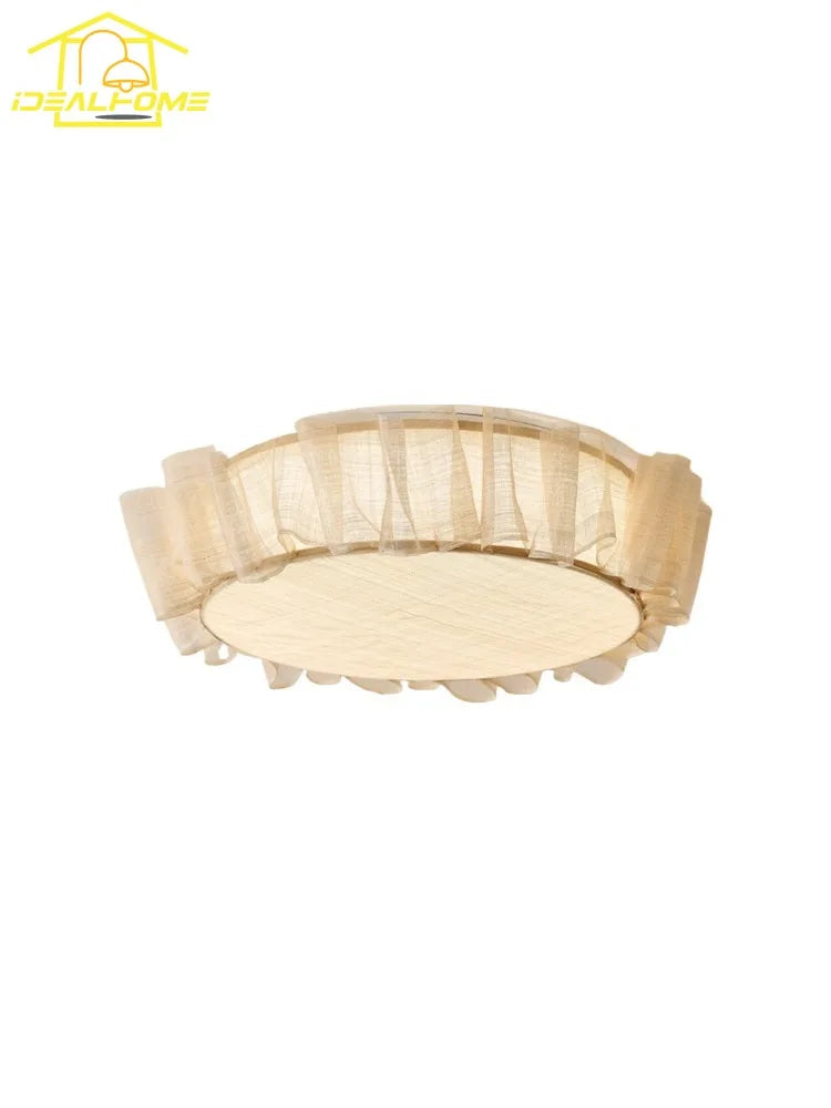 Afralia™ Cream Wind LED Ceiling Light- Modern French Design for Home Decor