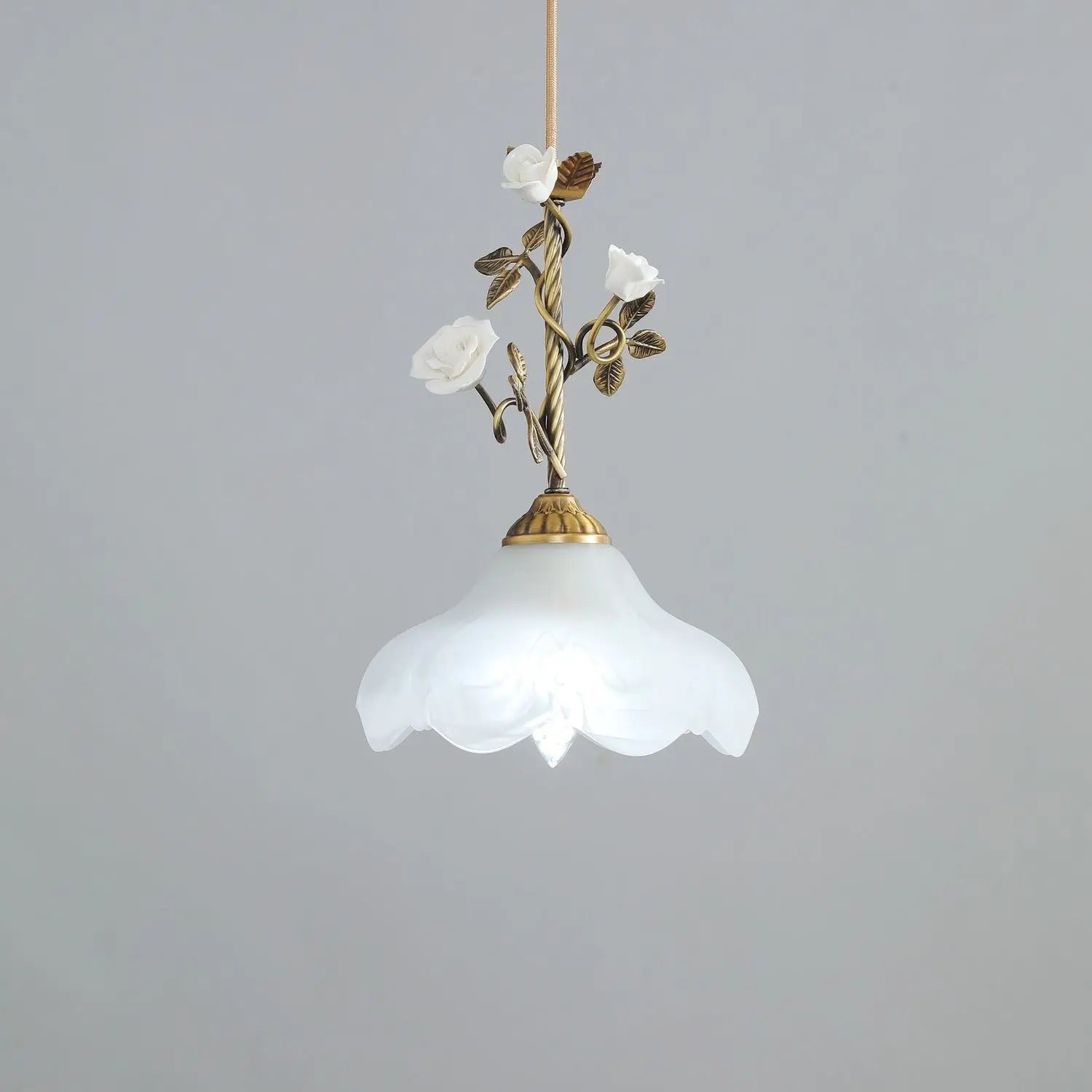 Afralia™ Vintage Copper Pendant Chandeliers for Dining Bedroom Study LED Lighting