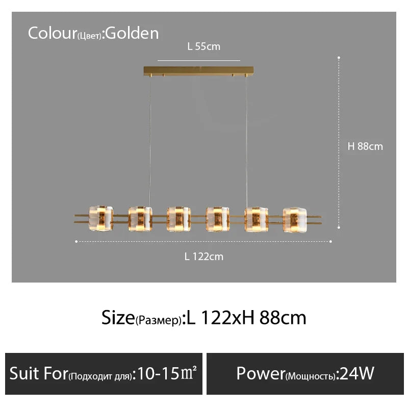 Afralia™ Modern Nordic Glass Round Chandelier with Full Copper Finish