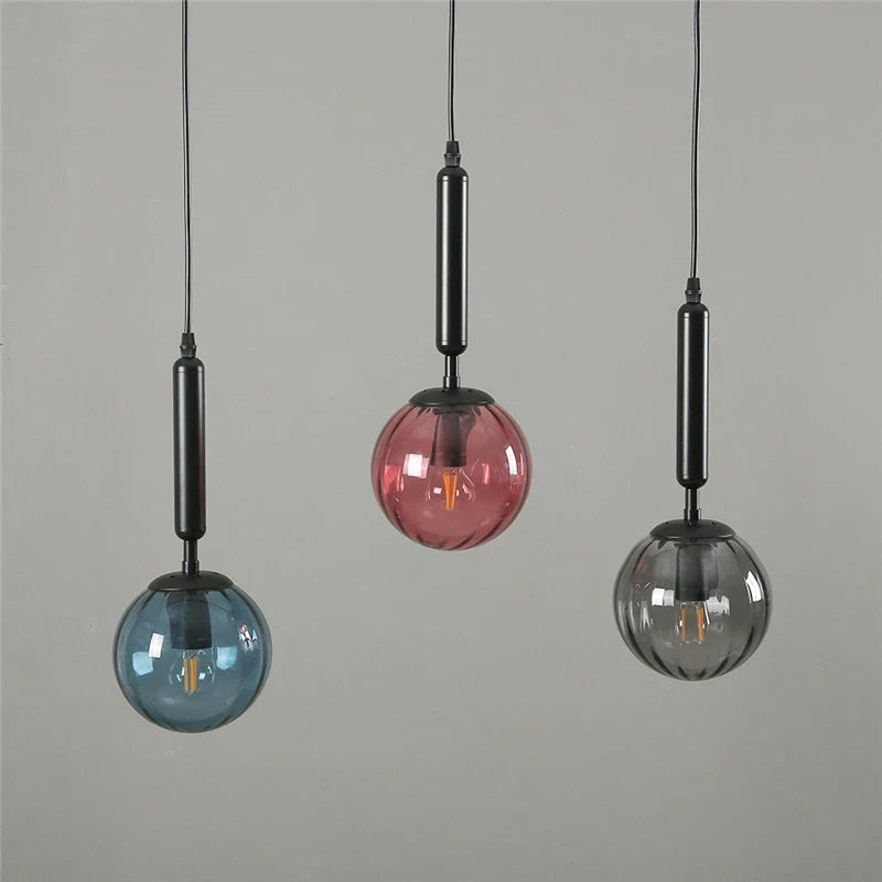 Afralia™ Wave Glass Ball LED Pendant Lamp for Living Room & Kitchen