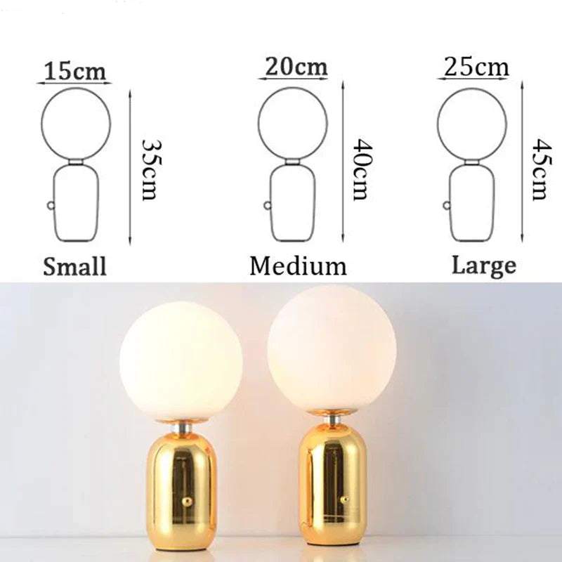 Nordic Glass LED Table Lamp by Afralia™ - Modern Living Room Decor and Study Lighting