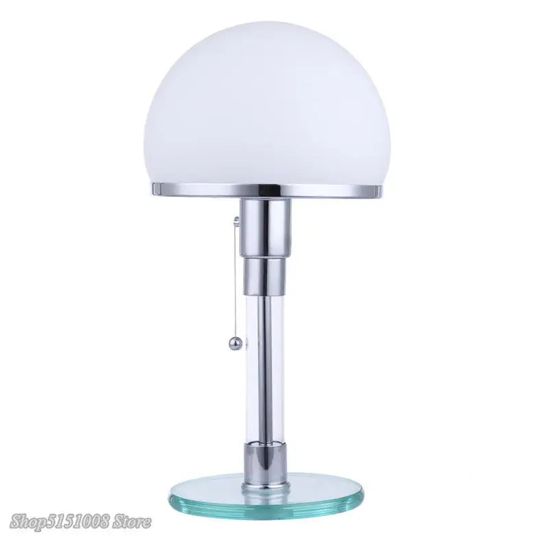 Afralia™ Nordic Glass Desk Lamp - Retro Milk White Bedroom Living Room Lighting