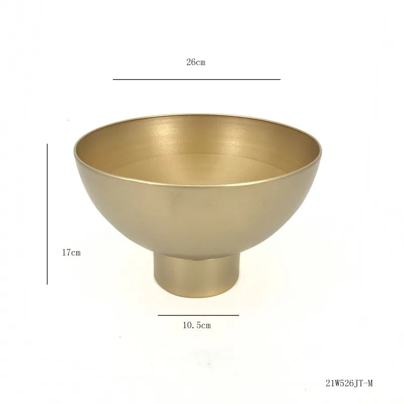 Afralia™ Tall Orchid Flowerpot Vase Golden Metal Balcony Decor Arrangement