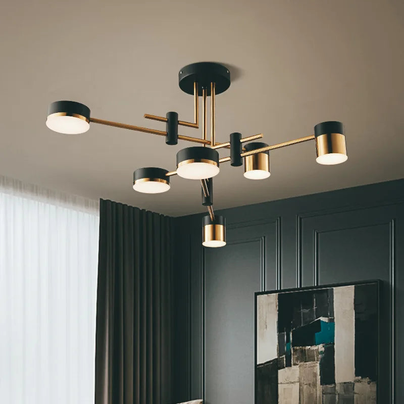 Afralia™ Black Branch LED Chandelier: Modern Nordic Design for Living Room, Bedroom, Dining Room