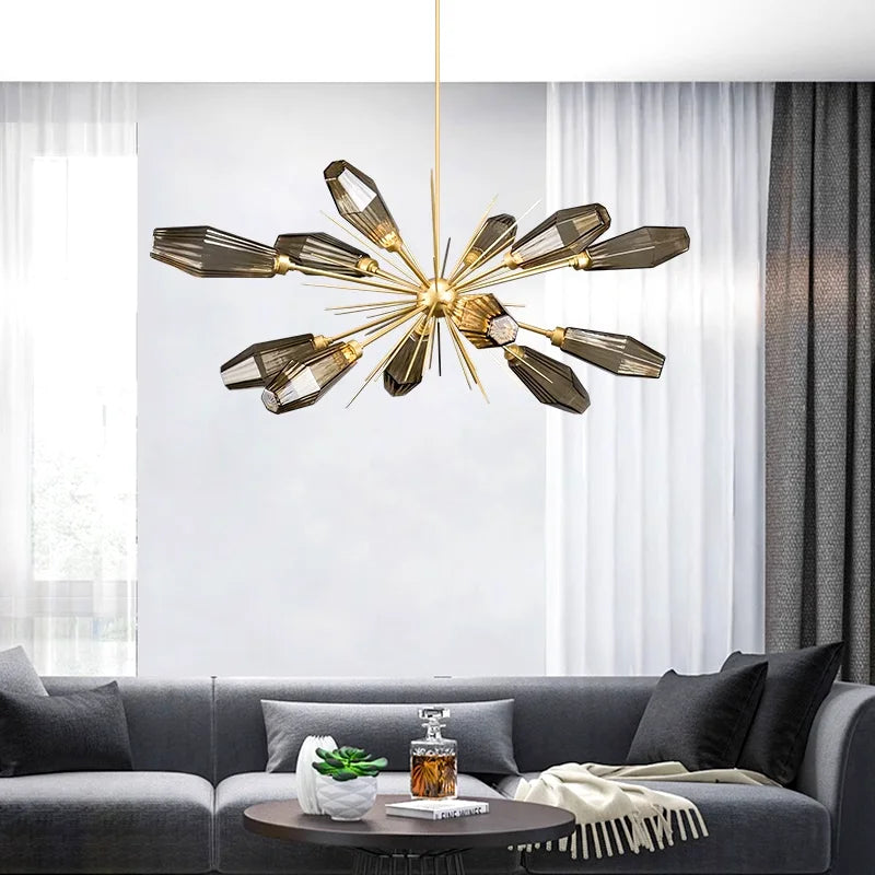 Afralia™ Modern Indoor LED Chandeliers for Living Room Pendant Lights