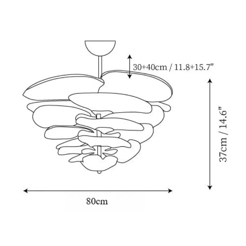 Afralia™ Lotus Leaf Crystal Glass LED Chandelier