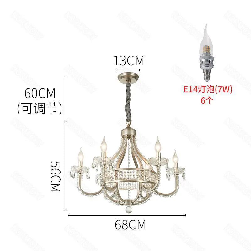 Afralia™ Crystal Chandelier: Elegant France Chrome Pendent Lamp for Living Room, Dining Room, Bedroom