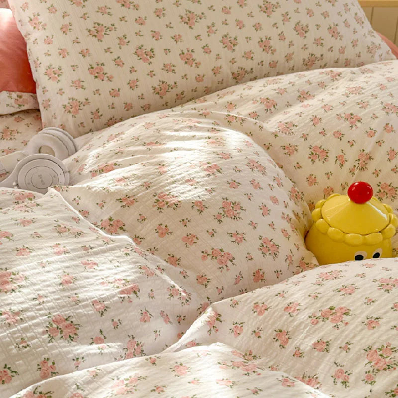 Afralia™ Plant Print Bedding Set - Twin Full Size Soft Comforter for Skin Friendly Bedroom Decor