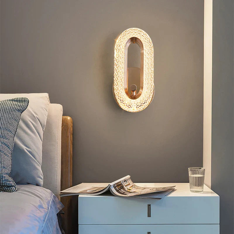 Afralia™ Crystal LED Wall Lamp: Modern Nordic Sconces for Living Room Bedroom Decor