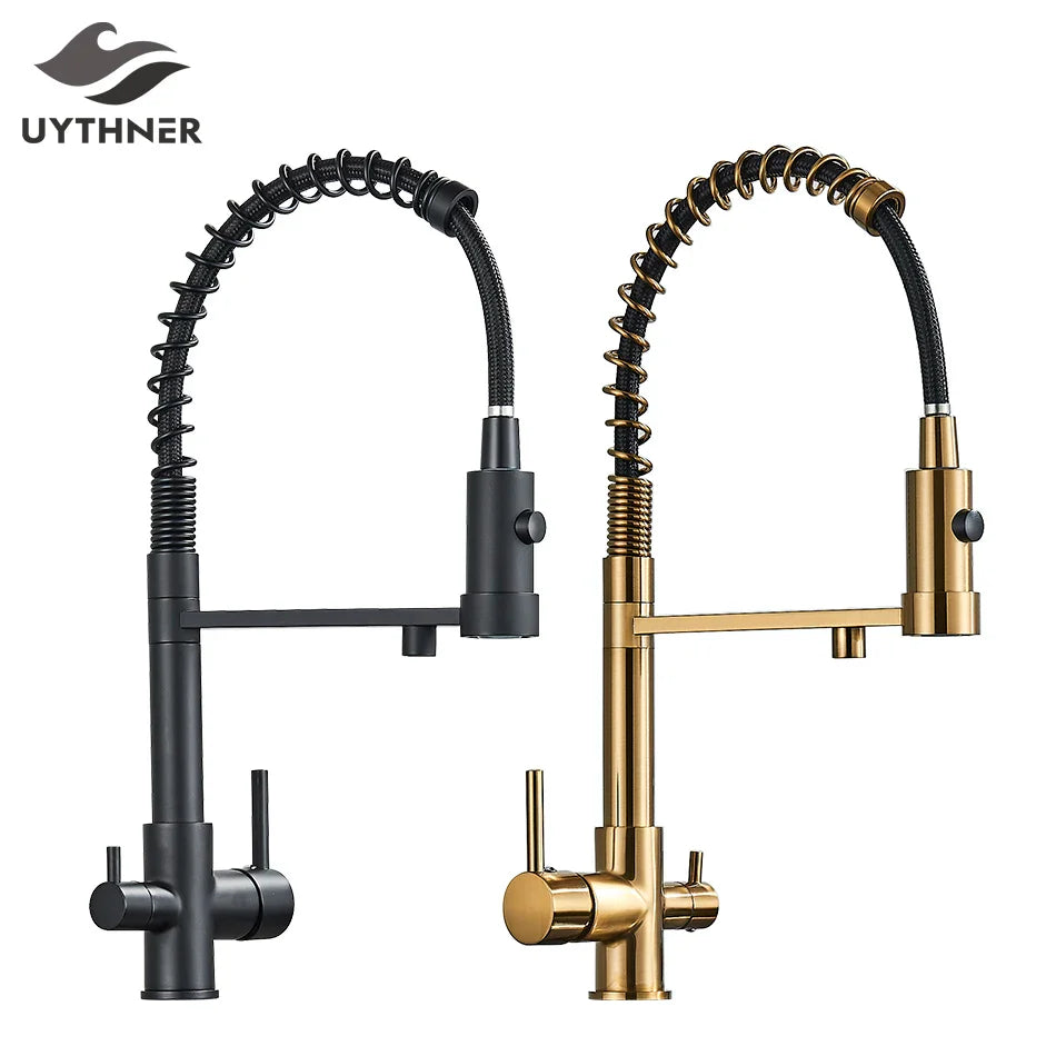 Afralia™ Dual Spout Water Filter Faucet with Rotation Water Purification Feature