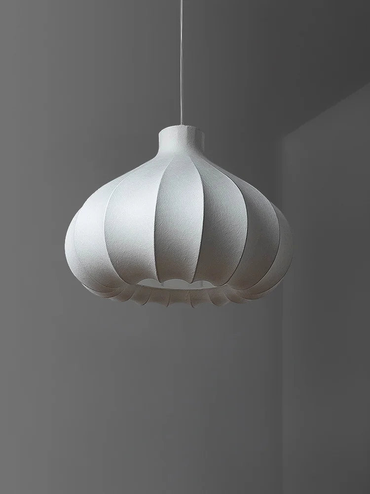 Afralia™ Silk LED Pendant Lights: Nordic Minimalist Wabi Sabi Chandelier for Home Decor