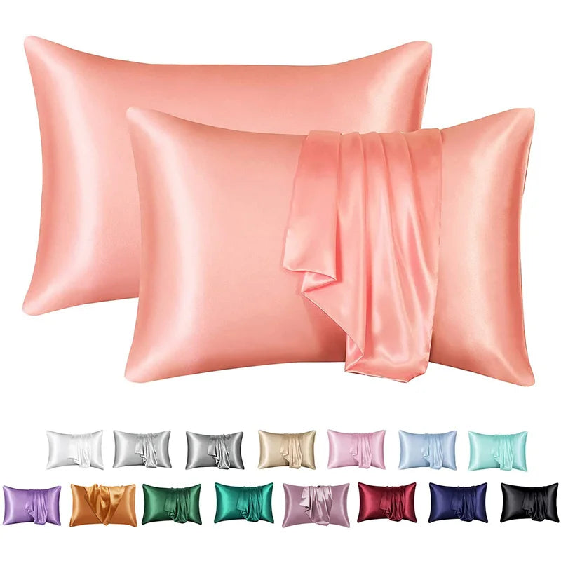 Afralia™ Silky Satin Pillowcase: Soft, Comfortable, High-End Solid King Queen Pillow Cover